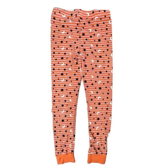 Celebrate Halloween Orange Stripe Moon Stars Sleepwear Pajama Pant Set 7 Spooky - Picture 5 of 12